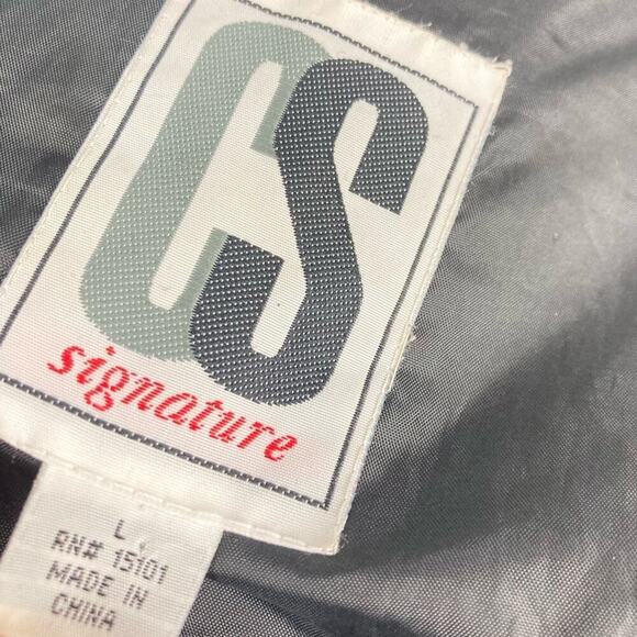 CS SIGNATURE Trench Coat Single Breasted Rain Coat size L - Picture 9 of 12